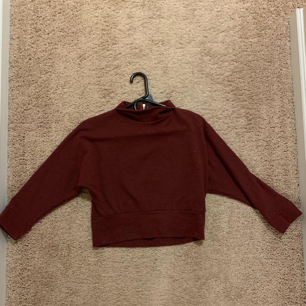 l - freddies of pinewood - burgundy beatnik sweater